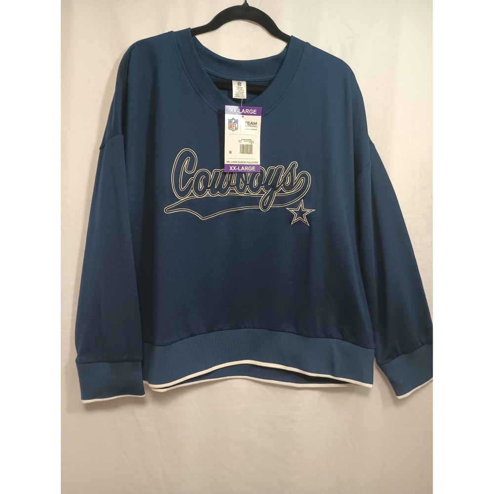 NFL Dallas Cowboys Womens Pullover Sweatshirt Navy Blue XXL NWT 680027